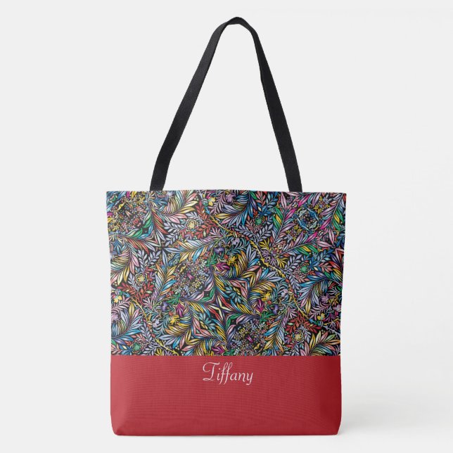 Tote Bag Botânica Vibrante (Frente)
