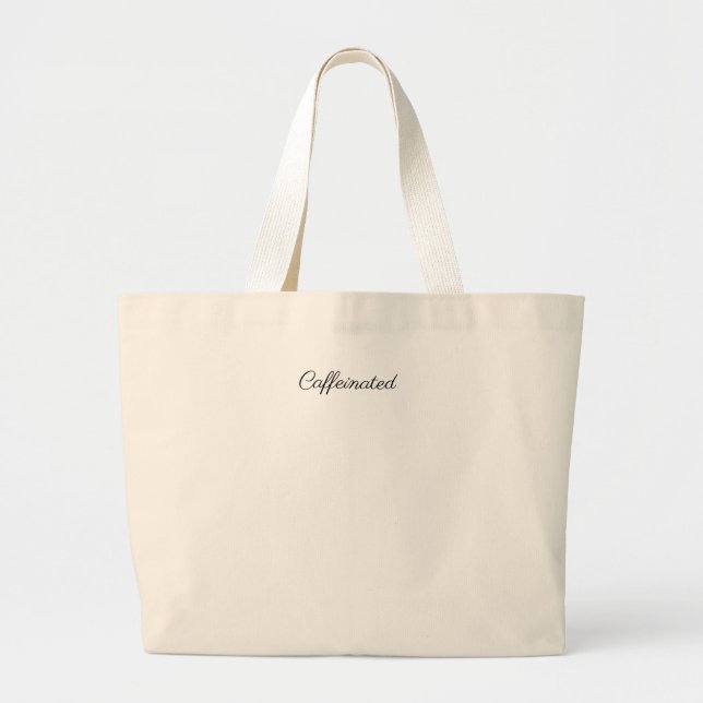 Tote Bag "Cafeinado" - Café/Tea Lover Bolsa (Frente)