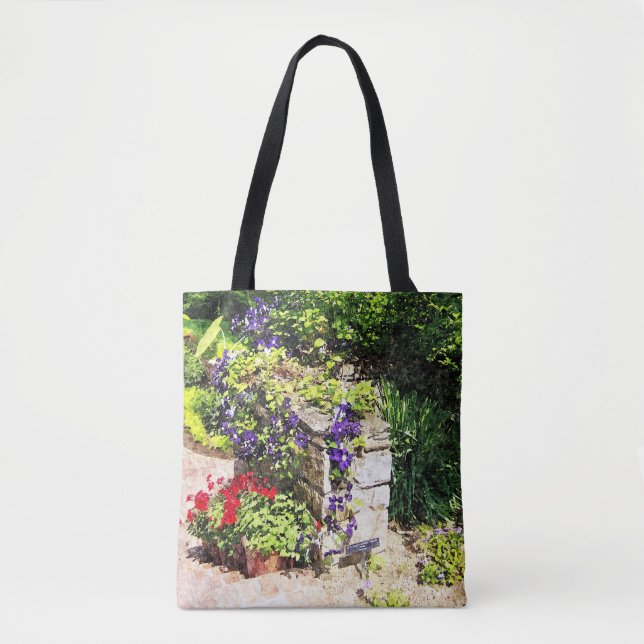 Tote Bag Clematis na parede (Frente)