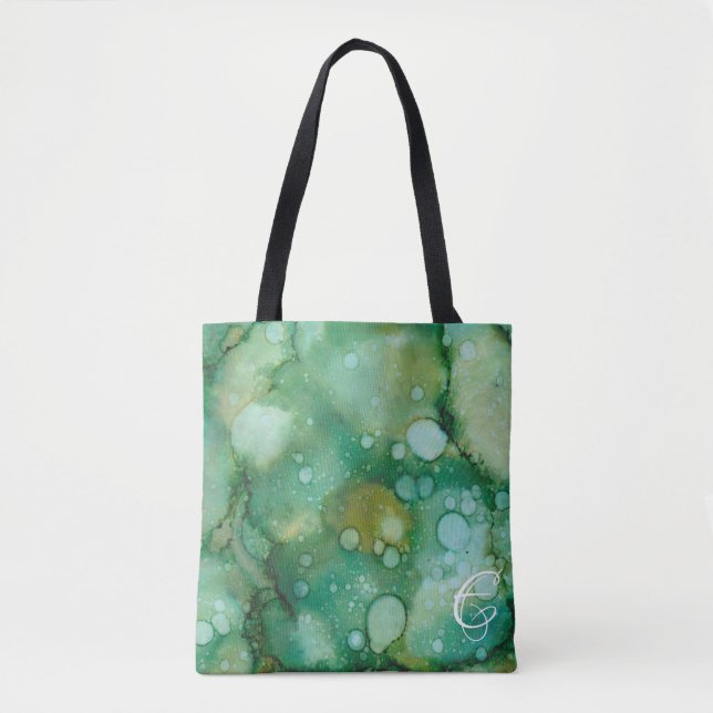 Tote Bag, "Colorburst Inkblots/Dourada Dusted Flow (Frente)
