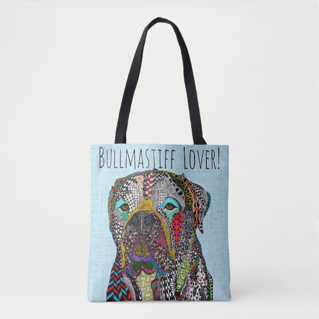 Tote Bag Colorida Bullmastiff (Frente)