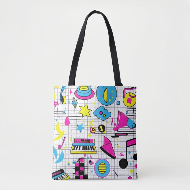 Tote Bag Colorida Pontilhada - Na moda e Exclusivo (Frente)