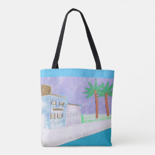 Tote Bag com cena de Caribe
