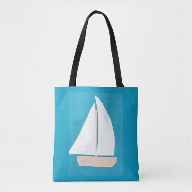 Tote Bag com Design de veleiro (Frente)