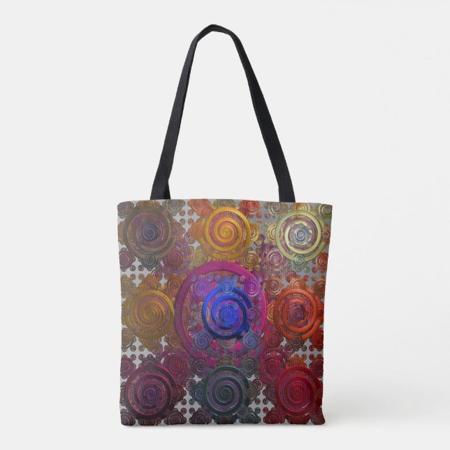 Tote Bag com Placas Ativas Circulares Coloridas (Verso)