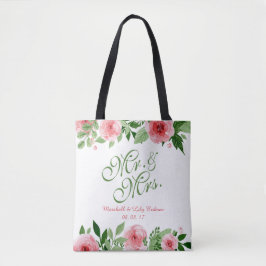 Tote Bag de Casamento Floral Personalizado Adoráve