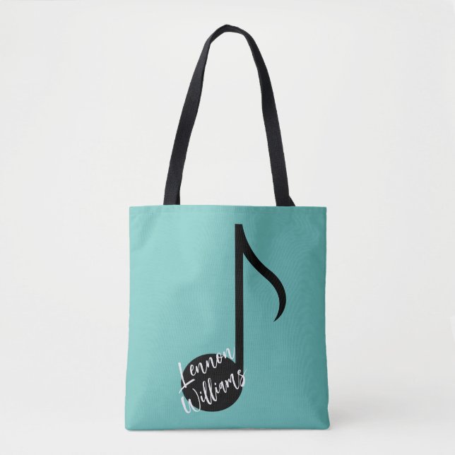 Tote Bag de Nota de Música Personalizada (Frente)