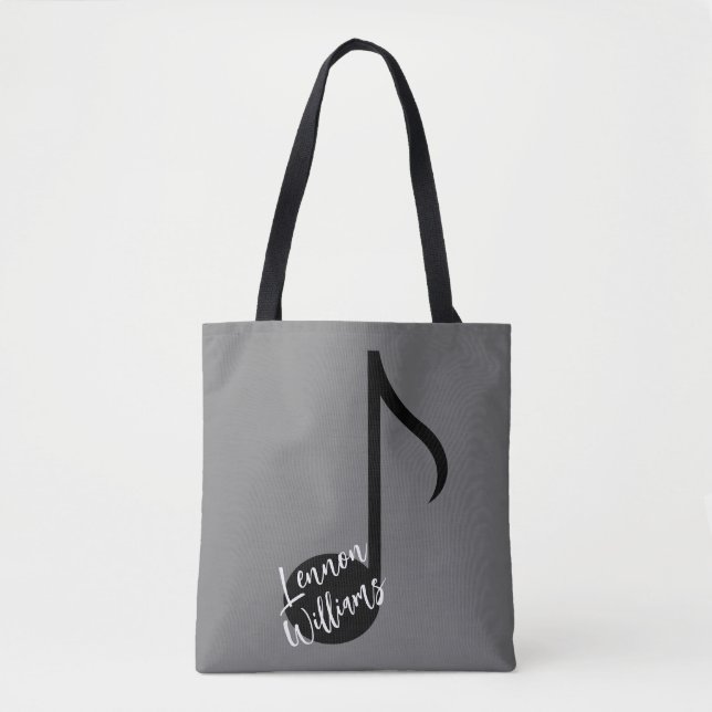 Tote Bag de Nota de Música Personalizada (Frente)