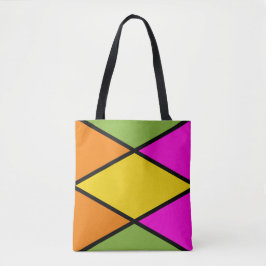 Tote Bag de Padrão de Argyle Moderno