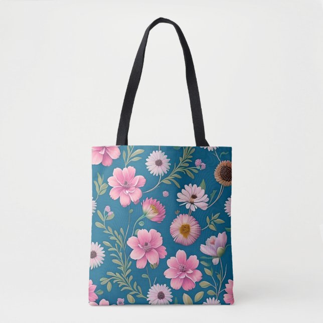 Tote Bag de Padrão Floral (Frente)
