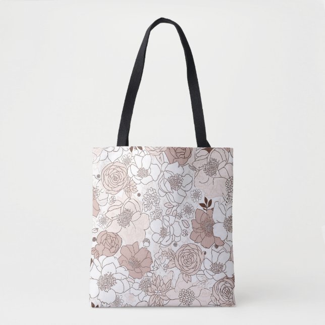 Tote Bag de Padrão Floral (Frente)