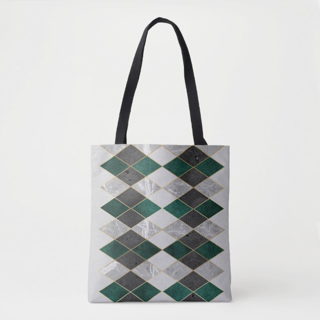 Tote Bag de Padrão Geométrico Moderno (Frente)