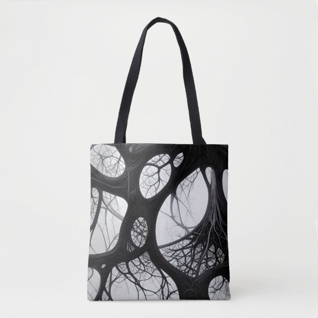 Tote Bag de Padrão Raiz Escuro (Frente)