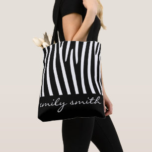 Tote Bag de Padrão Zebra Personalizado