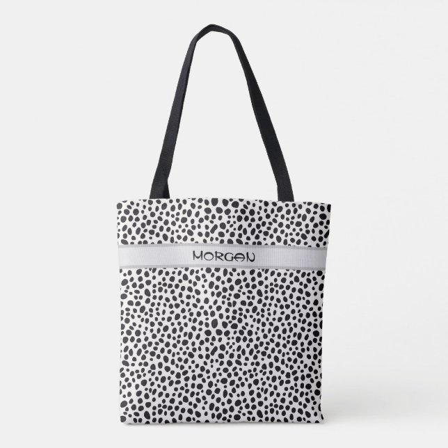 Tote Bag de Pontos Dalmáticos Personalizados (Verso)