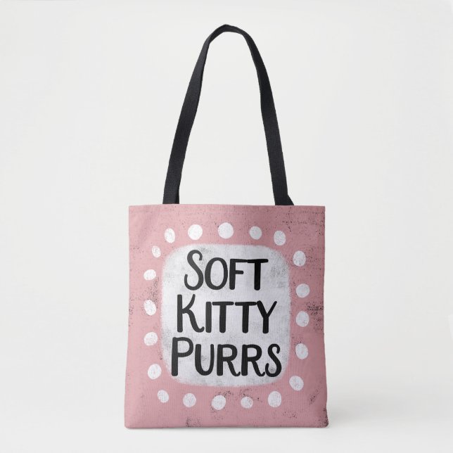 Tote Bag de Purrs de Gatinho Suave (Frente)