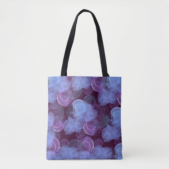 Tote Bag : design abstrato do nevoeiro azul (Frente)