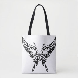 Tote Bag, design 'Butterfly Aura', preto
