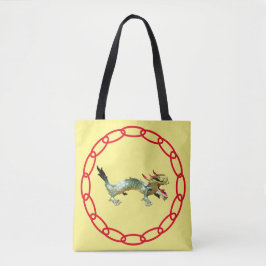 Tote Bag - Dragão e Sombra com Cadeia Vermelha
