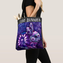 Tote Bag - Eu Adoro Bunnies - Pintura De Coelhinho