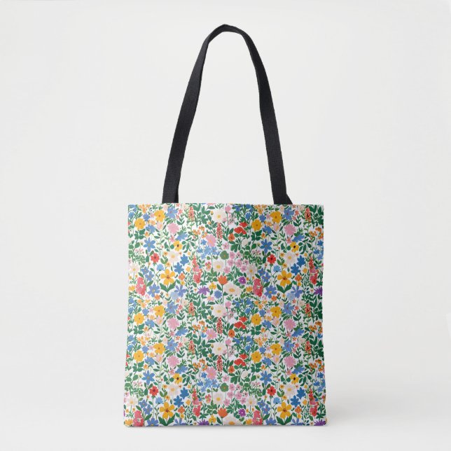 Tote Bag - Floral Flower Pattern. (Frente)
