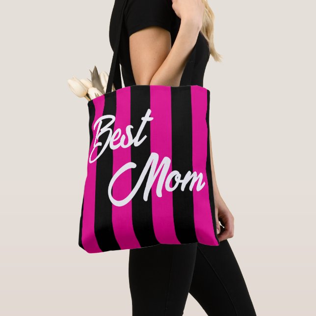 Tote Bag for Mães, Birthday Gift, Tiras Rosa (Close Up)
