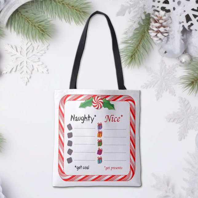 Tote Bag for the Naughty or Nice (Simplify your Christmas shopping in one bag. The Naughty get COAL and the nice ones get PRESENTS!)