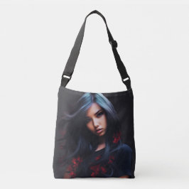 Tote Bag girl black hair