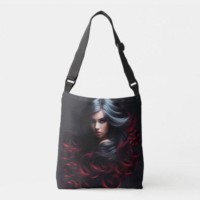 Tote Bag girl black hair (Frente)
