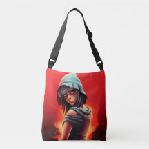 Tote Bag girl blue hat