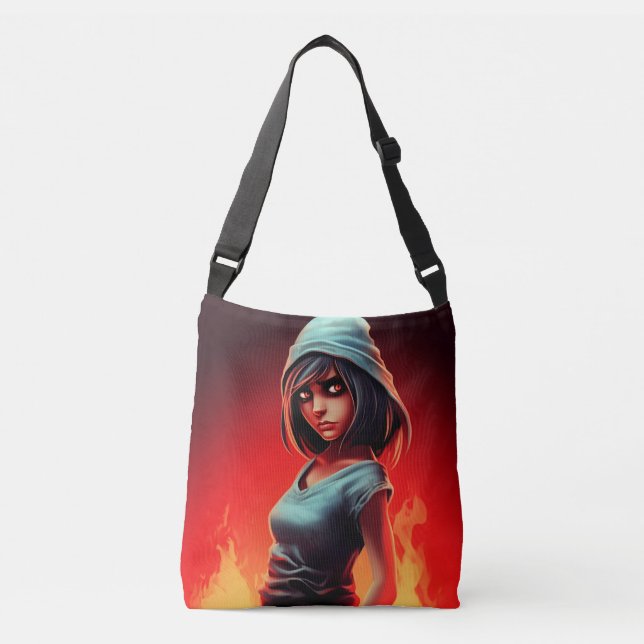 Tote Bag girl blue hat (Frente)