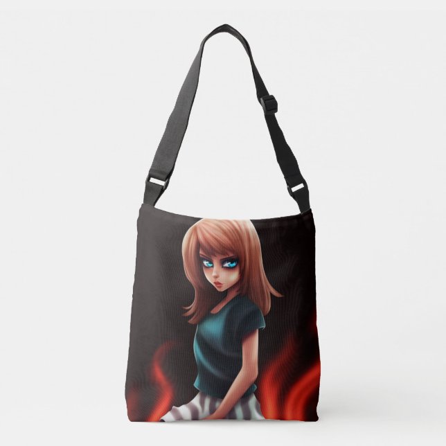 Tote Bag Girl brown hair (Frente)