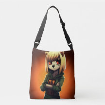 Tote Bag Girl Green Sweater