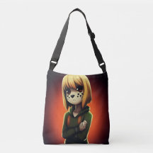 Tote Bag Girl Green Sweater