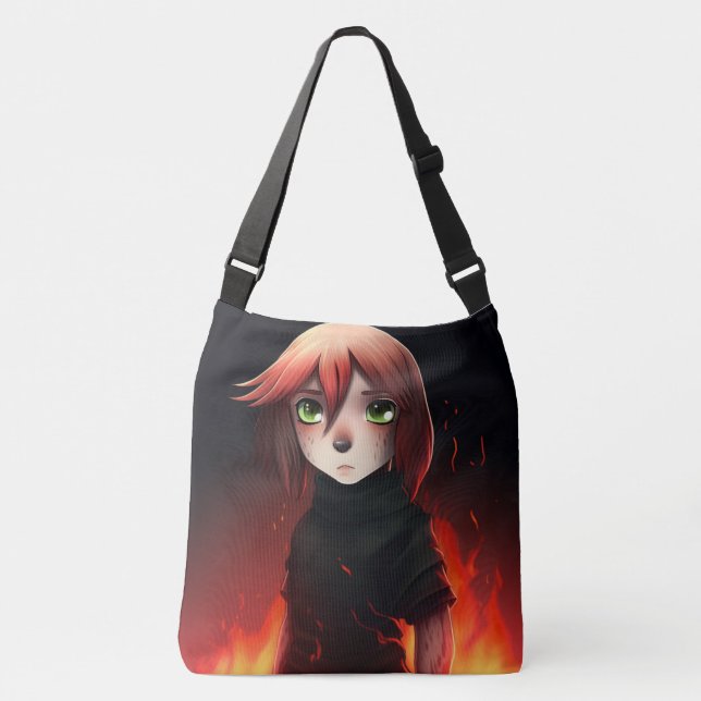 Tote Bag Girl with Fire (Frente)
