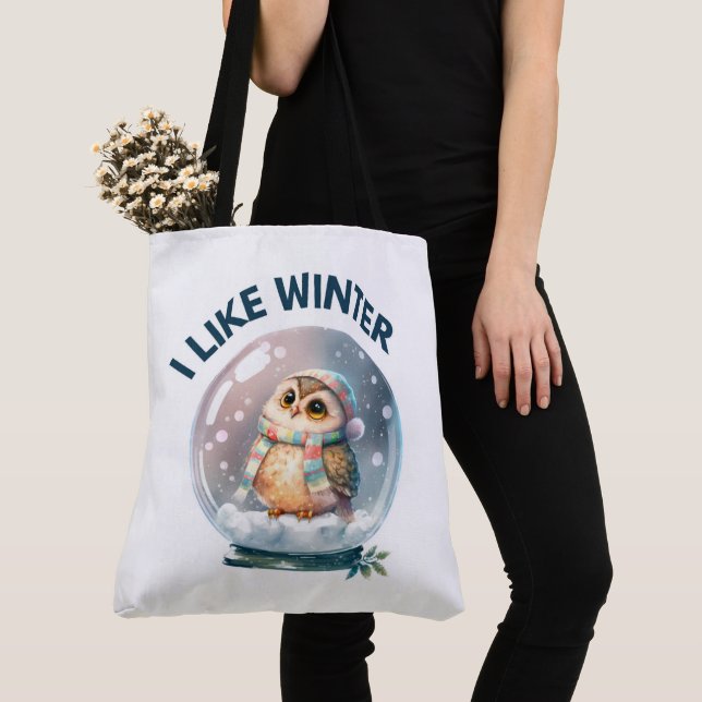 Tote Bag  I like winter (Close Up)