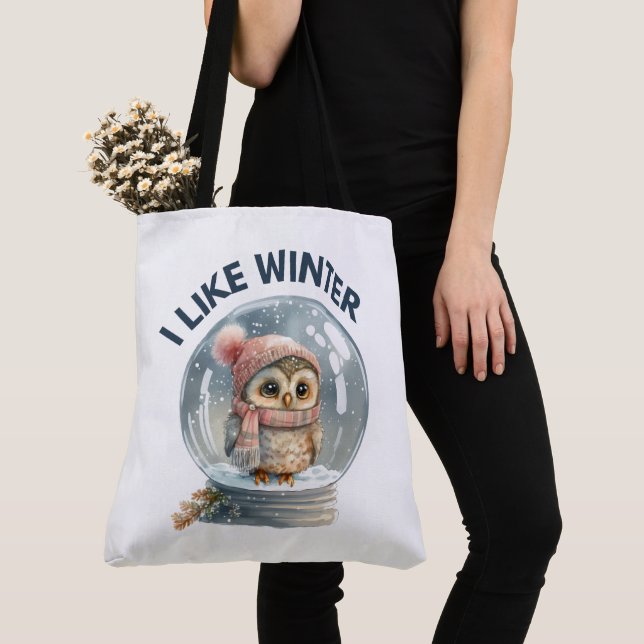 Tote Bag  I like winter (Close Up)