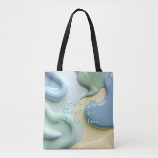 Tote bag in stylish abstract graphic