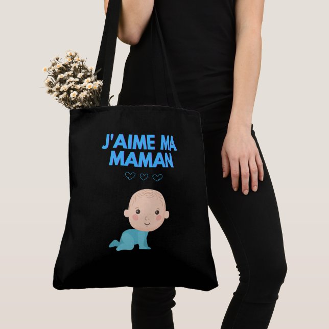 Tote Bag J'aime ma maman (Close Up)
