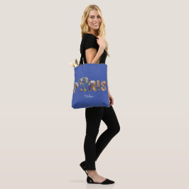 Tote Bag J'aime Paris avec un décor urbain 