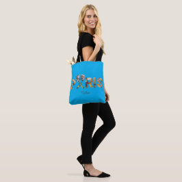 Tote Bag J'aime Paris avec un décor urbain 