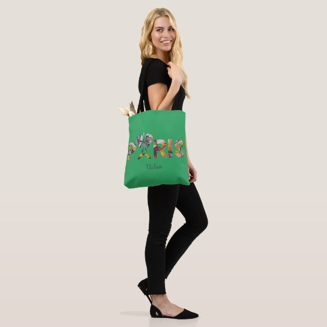 Tote Bag J'aime Paris avec un décor urbain  (No(a) Modelo)