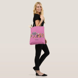 Tote Bag J'aime Paris avec un décor urbain 