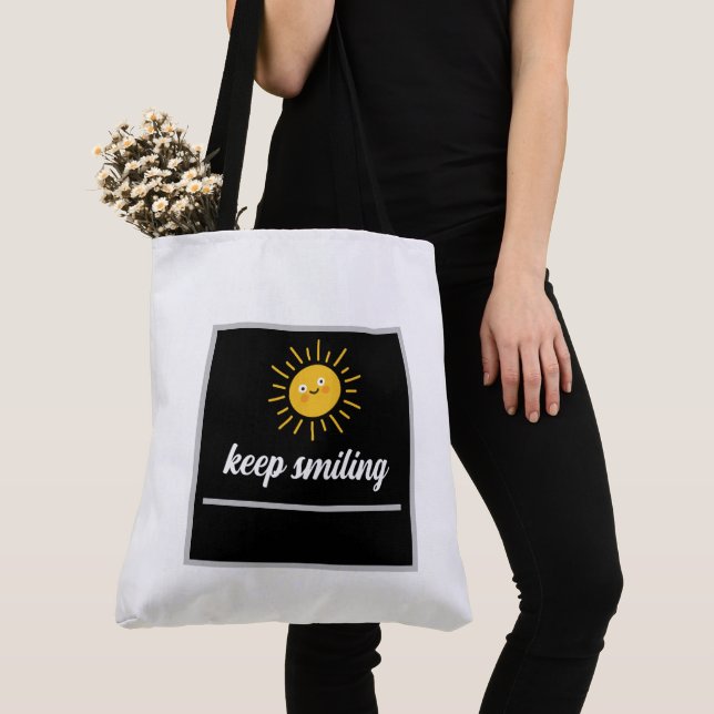 Tote Bag keep smiling (Close Up)