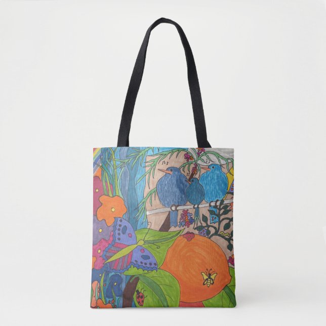 Tote bag, leve esta mala alegre para todo o lado. (Frente)