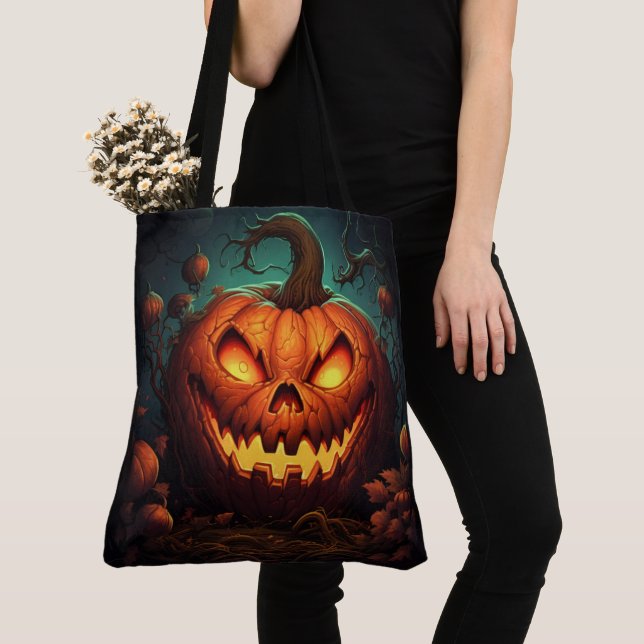 Tote Bag Mad Pumpkin (Close Up)