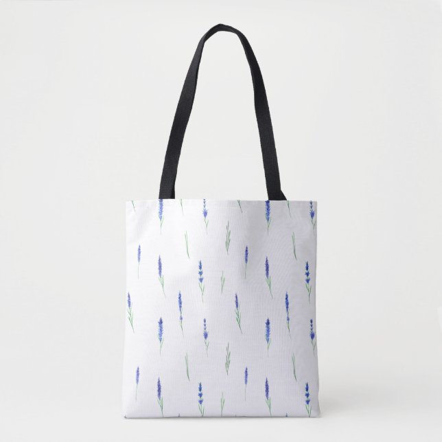 Tote Bag (Medium) - Lavender Pattern (Frente)