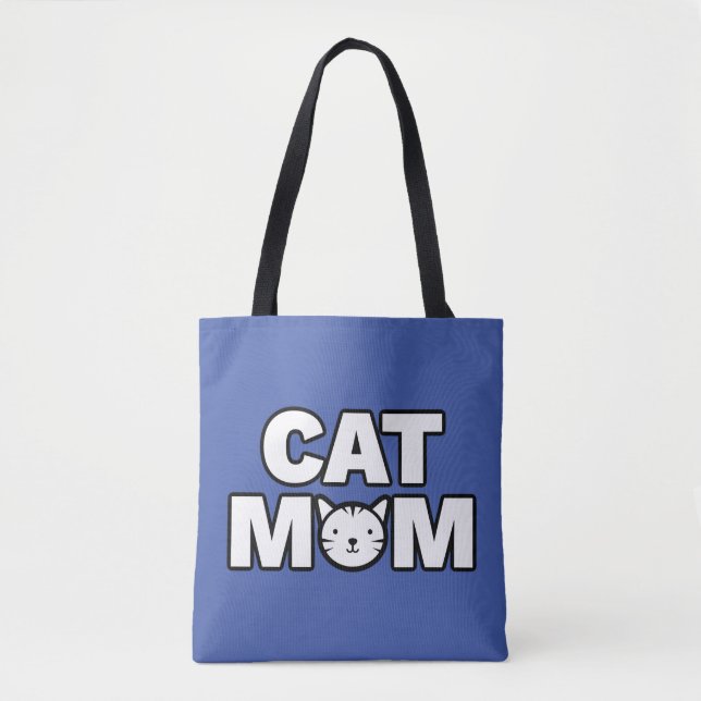 Tote Bag MOM CAT (Azul) (Frente)