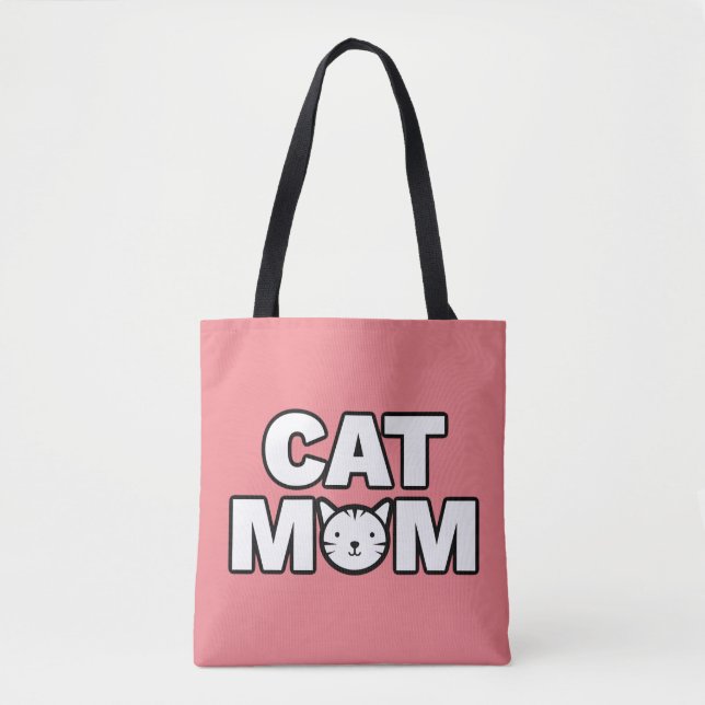 Tote Bag MOM CAT (rosa) (Frente)