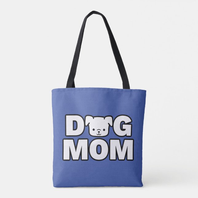 Tote Bag MOM DOG (Azul) (Verso)